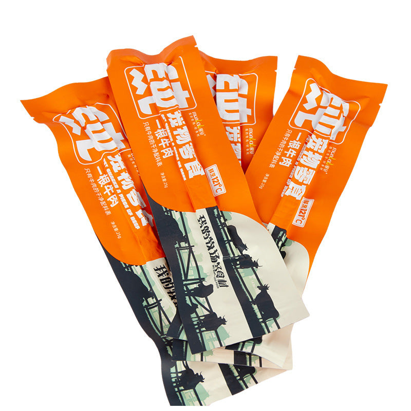 Mengbei 10 stick pack pet food greedy for a beef jerky beef strip dog snacks pet dogs