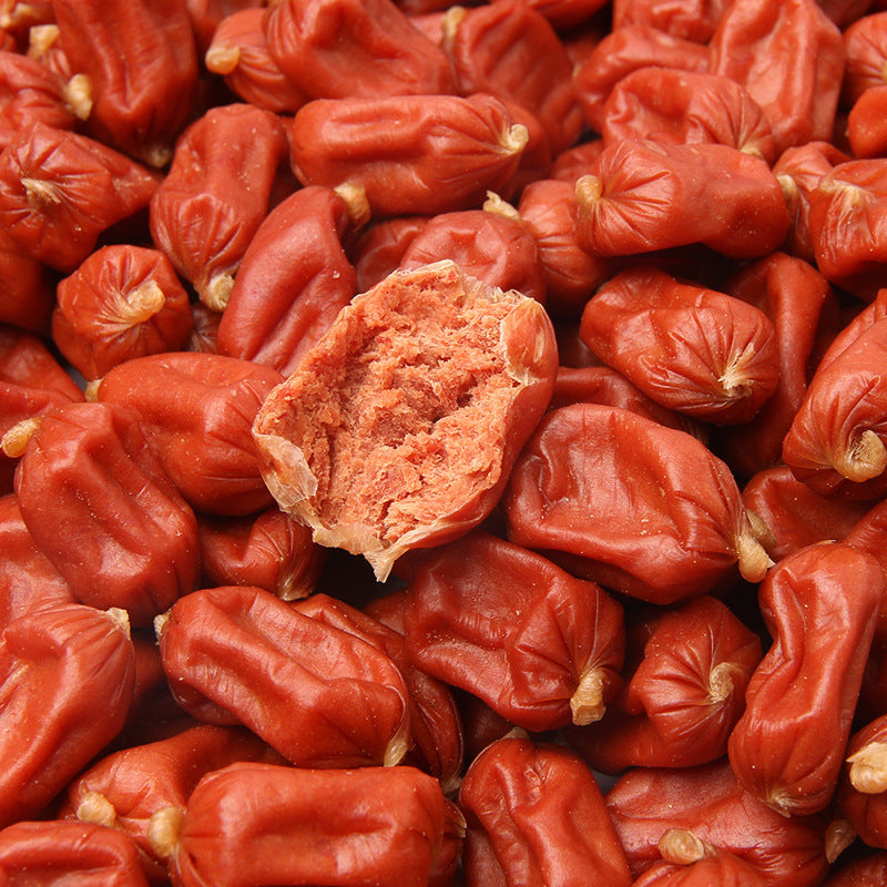 Mengbei pet dog snacks meat date sausage 360g dried beef granules meat jerky ham sausage teeth grinding dog snacks