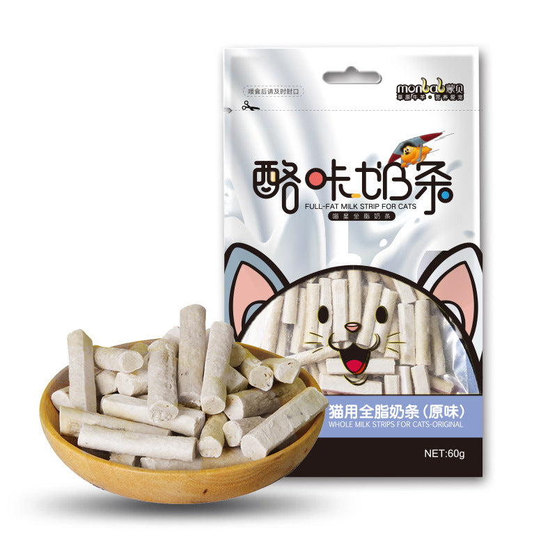 Mengbei freeze-dried milk strips 60g dog and cat treats molar cheese pet treats