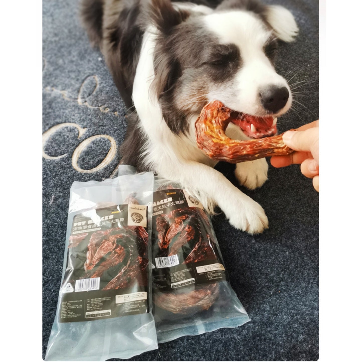 Mengbei pet snacks air-dried turkey neck dog treats teething sticks