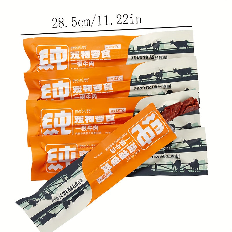 Mengbei 10 stick pack pet food greedy for a beef jerky beef strip dog snacks pet dogs