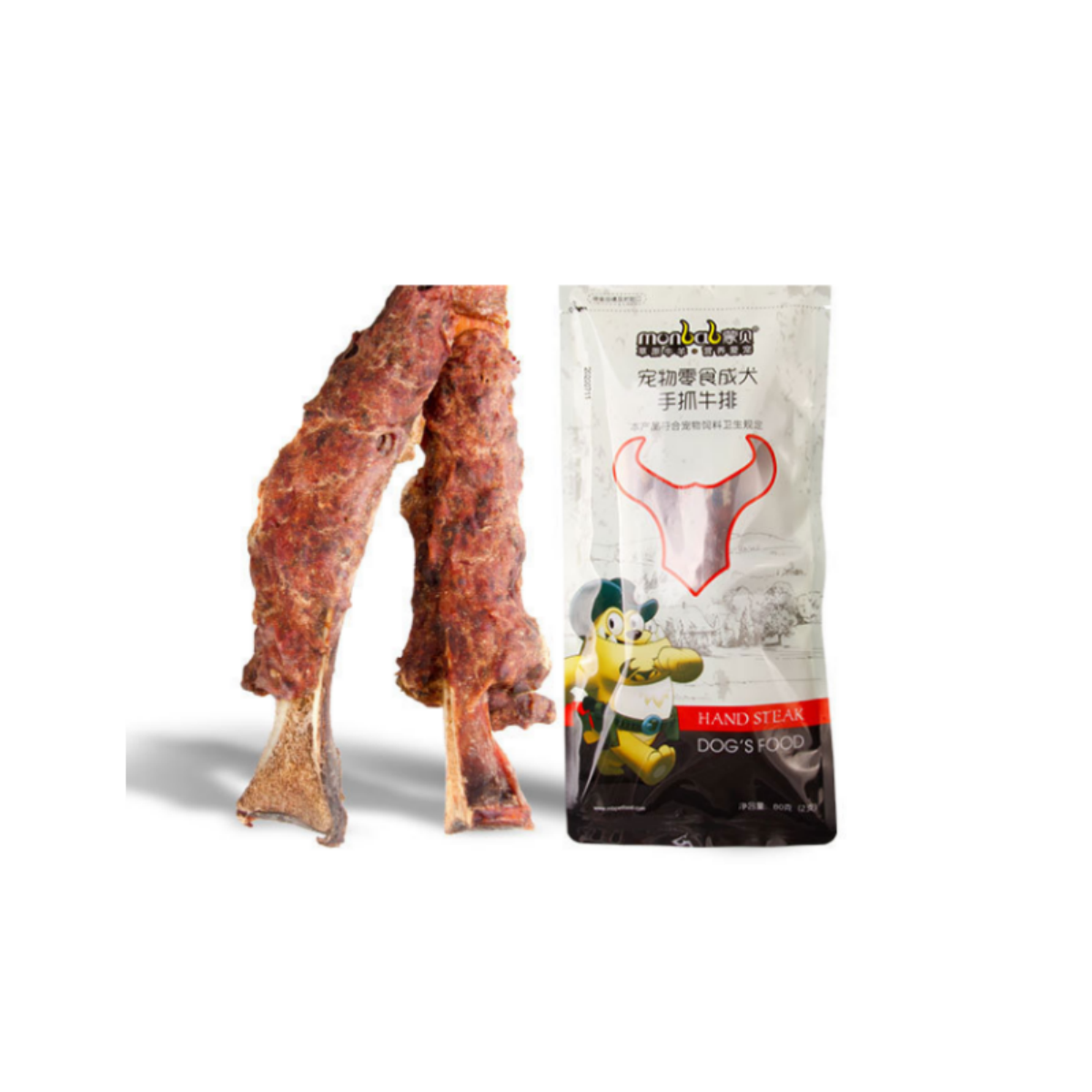 Mengbei pet finger steak 80g dog snacks teeth grinding teeth teeth bone pet snacks