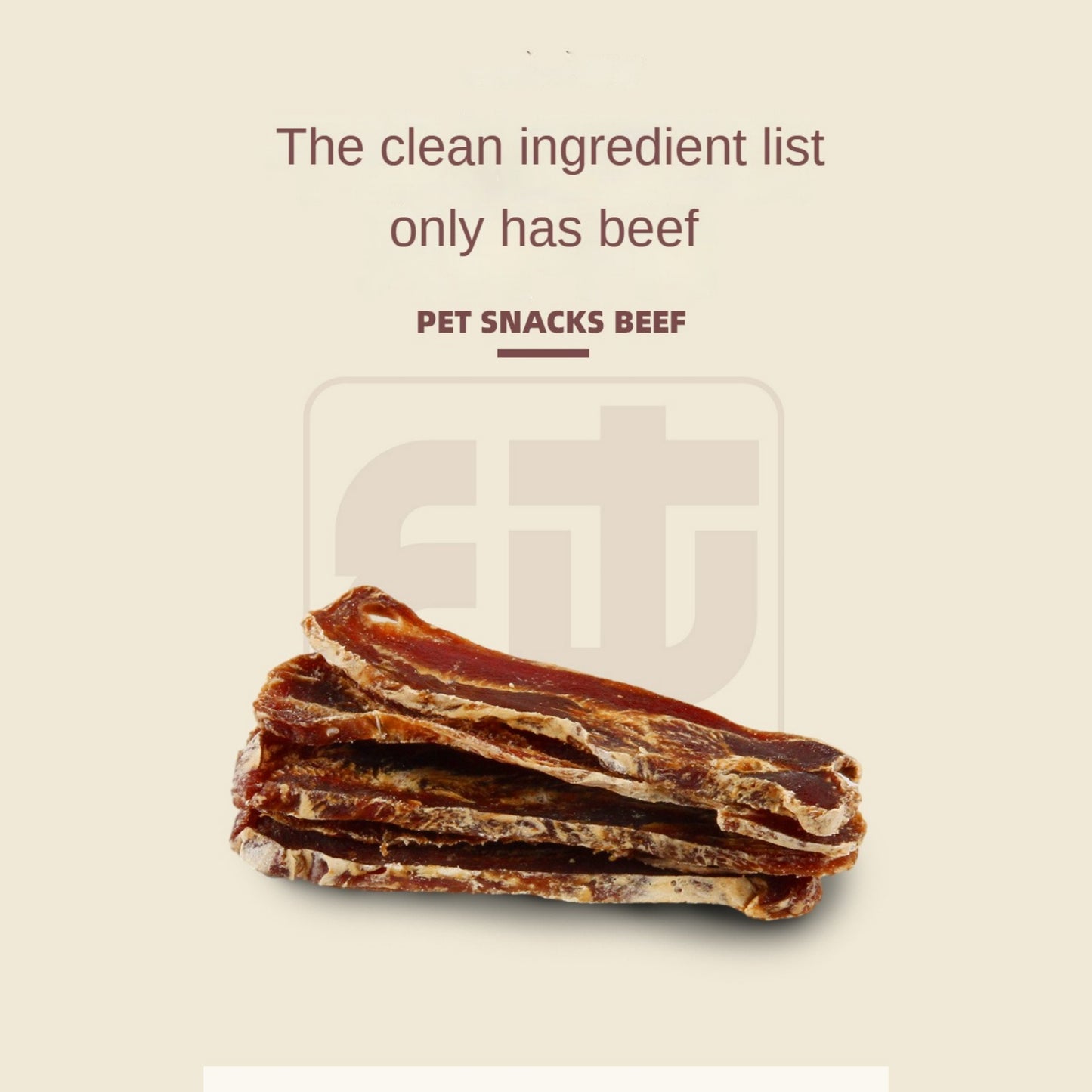 Mengbei Beef Sliclet Dog Treats Molar Beef Jerky 100g Pet Food