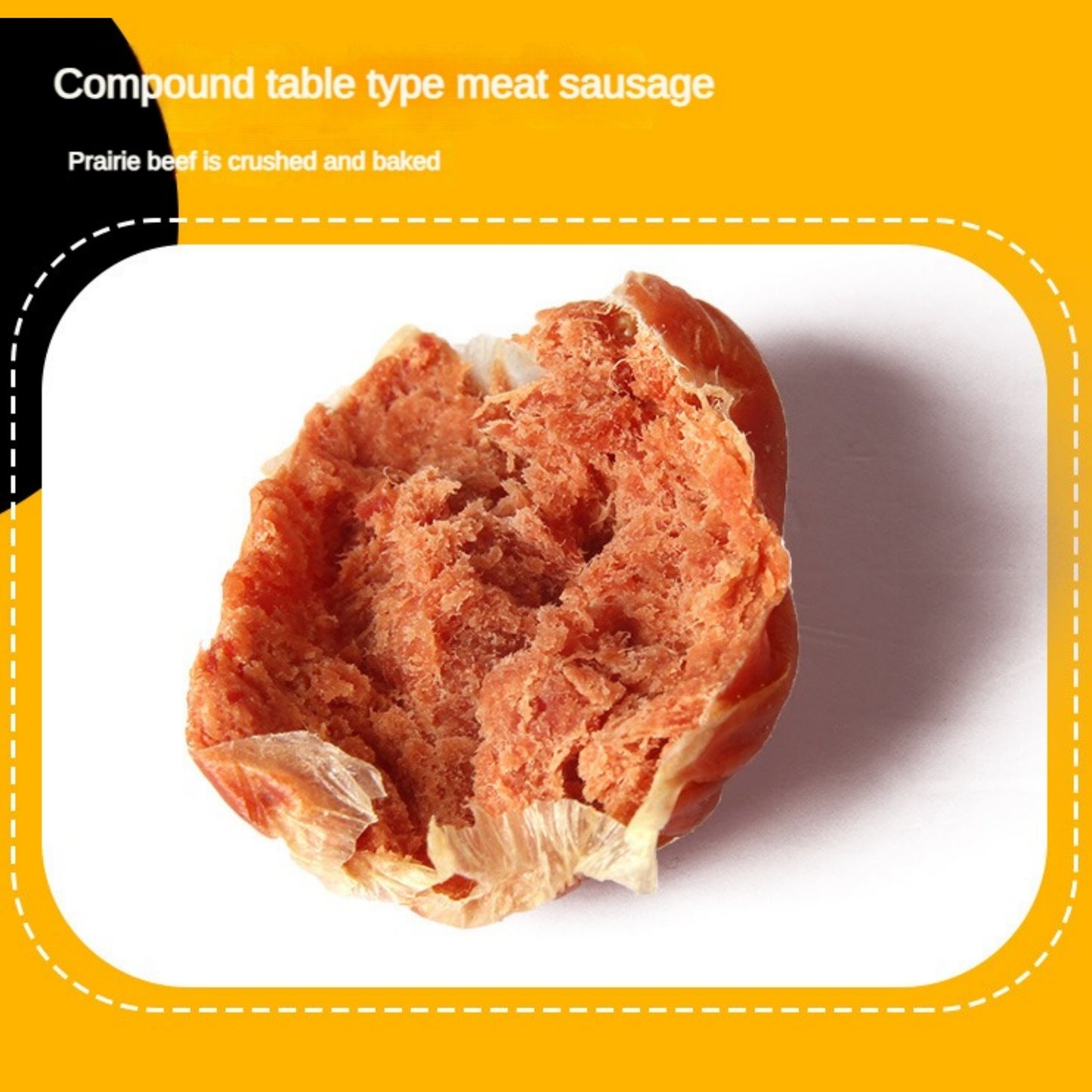 Mengbei pet dog snacks meat date sausage 360g dried beef granules meat jerky ham sausage teeth grinding dog snacks