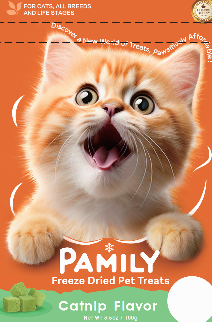 100g/3.5 ozPamily Freeze Dried Pet Treats Catnip Flavor