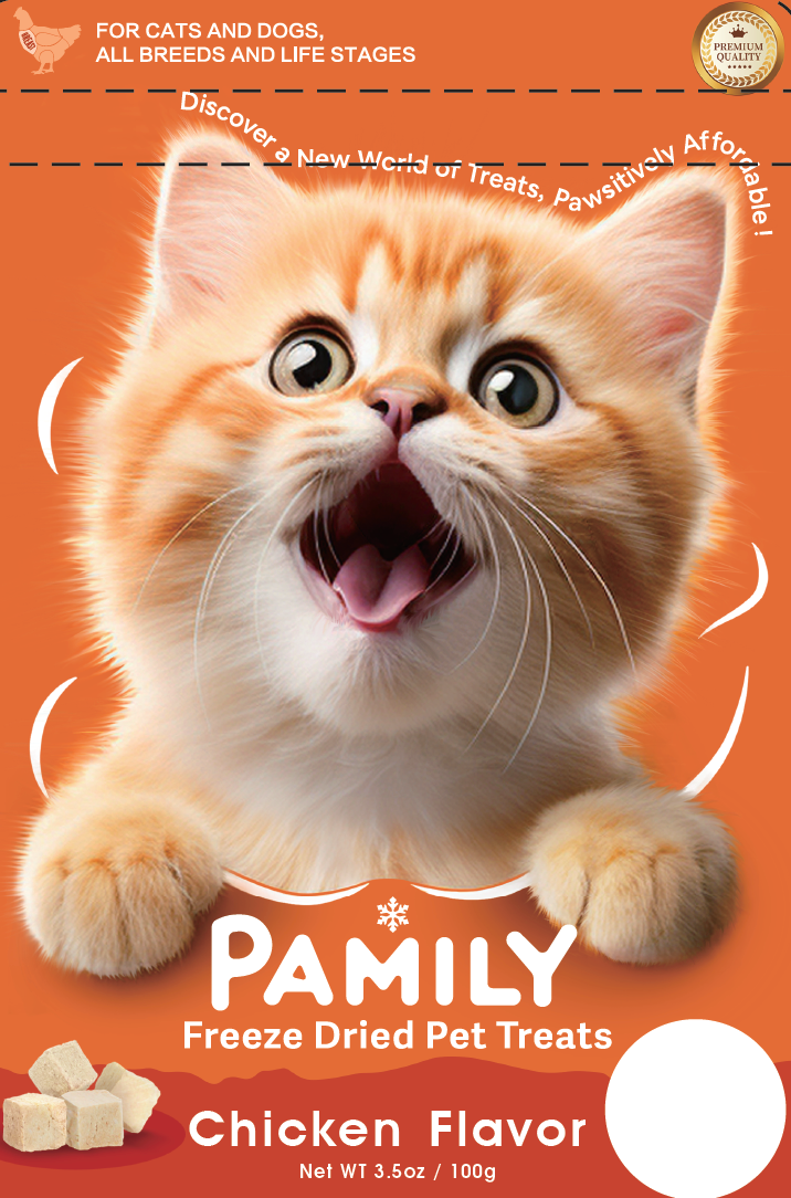 100g/3.5 ozPamily Freeze Dried Pet Treats Chicken Flavor