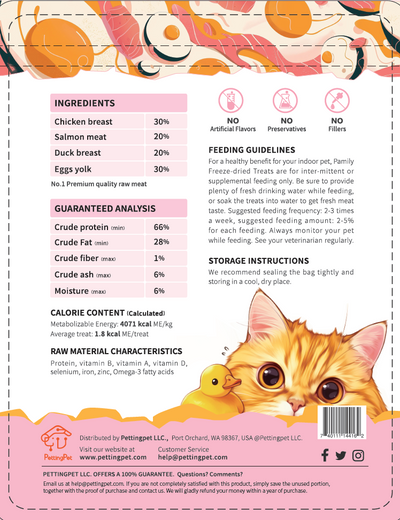 320g/11.2ozPamily Freeze Dried Cube Pet Treats Mixed Flavor for Cats & Dogs