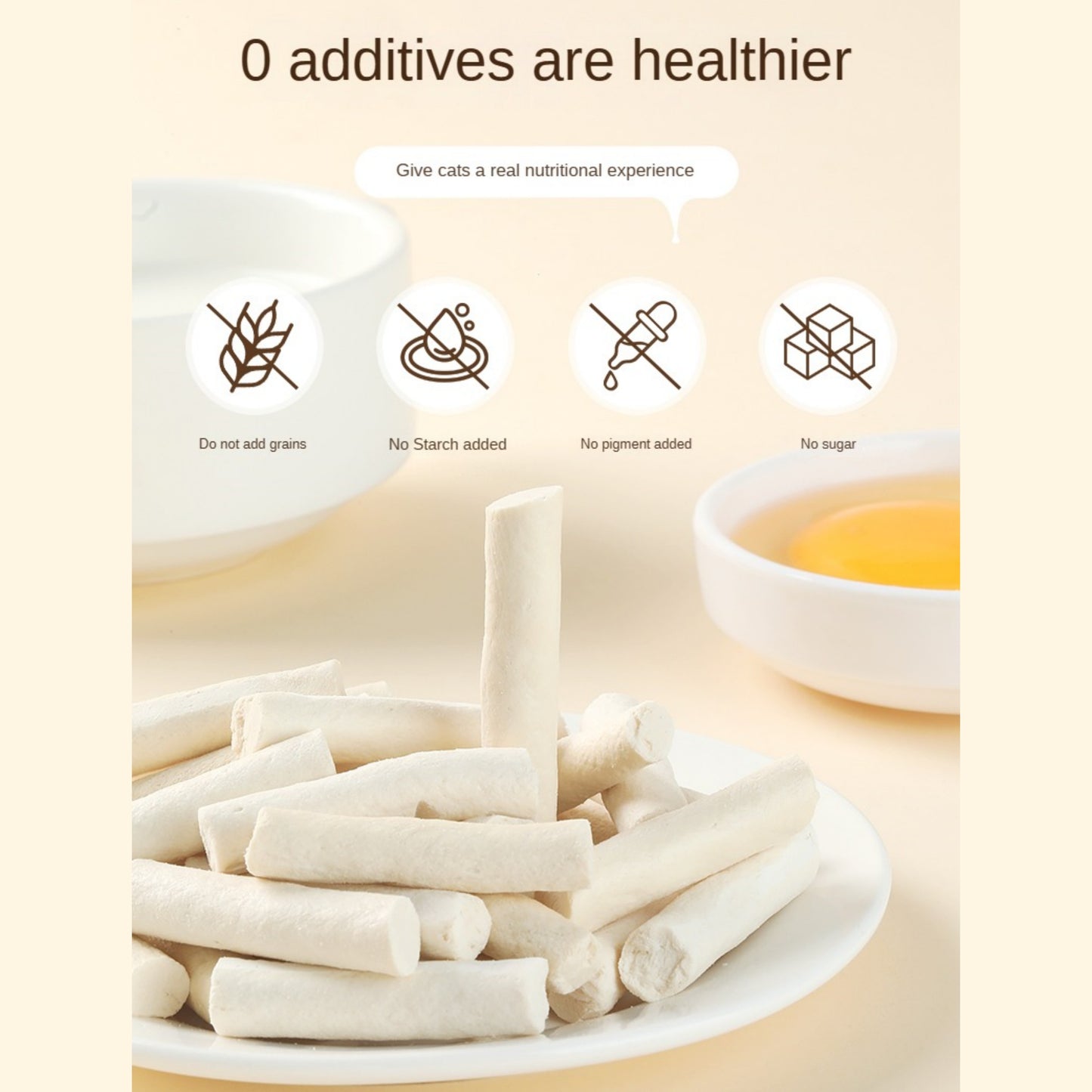 100g/3.5 ozPamily Freeze Dried Stick Cat Treats Goat Milk Flavor