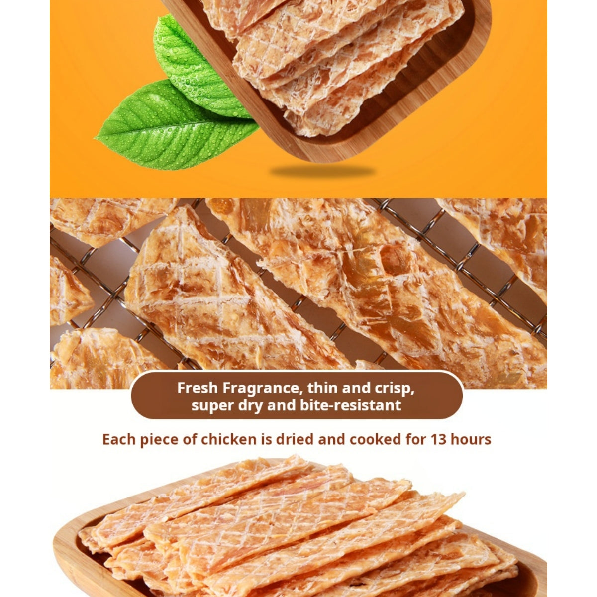 Mengbei pet snacks chicken jerky 500g dog snacks training dog jerky